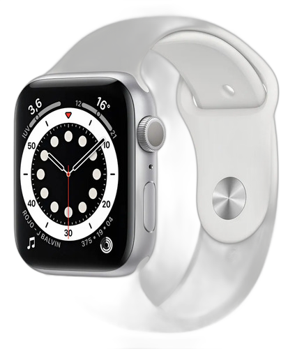 [PR10040APP0011] APPLE WATCH SERIES 6 44MM SILVER ALUMINIUM CASE WITH WHITE SPORT BAND GPS MODELO M00D3LL/A