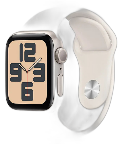 APPLE WATCH SE 2 GPS 44MM STARLIGHT ALUMINUM CASE WITH STARLIGHT SPORTBAND S/M