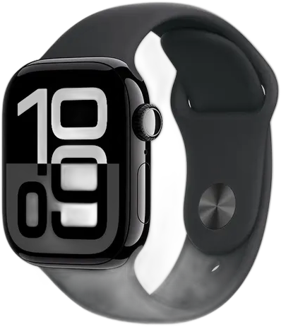 [PR10040APP0071] APPLE WATCH SERIES 10 GPS 42MM JET BLACK ALUMINUM CASE WITH BLACK SPORT BAND - S/M MWWE3LW/A