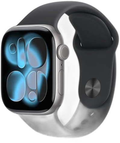 [PR10040APP0084] APPLE WATCH SERIES 11 (GPS) 42MM SPACE GRAY ALUMINUM CASE WITH BLACK SPORT BAND - S/M - SPACE GRAY - (2025)