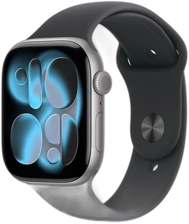 [PR10040APP0086] APPLE WATCH SERIES 11 (GPS) 46MM SPACE GRAY BLACK SPORT BAND S/M