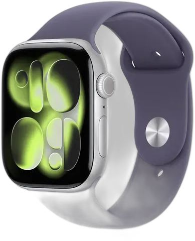 [PR10040APP0087] APPLE WATCH SERIES 11 (GPS) 46MM SILVER ALUMINIUM CASE PURPLE FOG SPORT BAND M/L