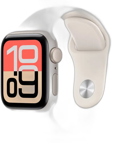 APPLE WATCH SE 3 (GPS) 40MM STARLIGHT ALUMINUM CASE WITH STARLIGHT SPORT BAND - M/L - STARLIGHT