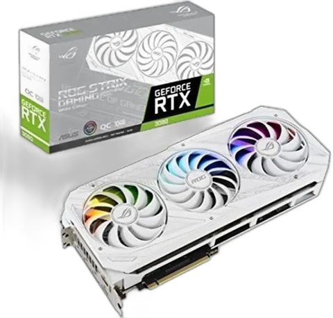 [PR20015ASU0004] ASUS ROG RTX 3090 24GB STRIX GEFORCE GDDR6X PCI EXPRESS 4.0 SLI SUPPORT VIDEO CARD ROG-STRIX-RTX3090- O24G-WHITE