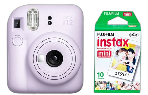 [PR05020FUJ0026] FUJIFILM INSTAX MINI 12 INSTANT FILM CAMERA LILAC PURPLE + ROLLO 10 FOTOS