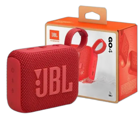 [PR40015JBL0046] JBL GO 4 PORTABLE BLUETOOTH WATERPROOF SPEAKER RED CONO SUR MODELO JBLGO4REDAM